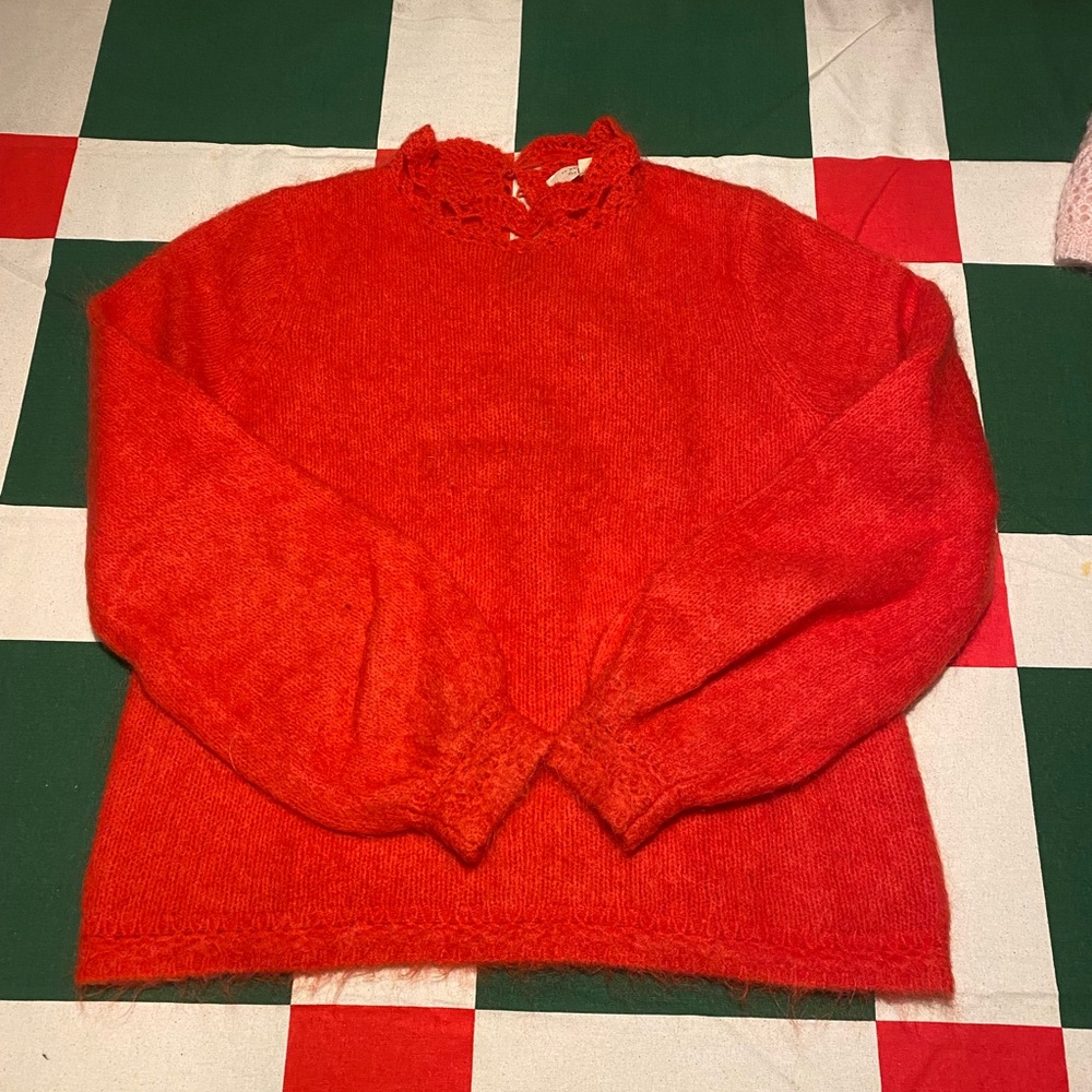 Sezane Vibrant Red Women's Turtleneck Sweater